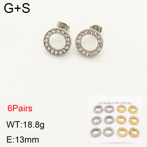 INS New  Fashion Titanium Steel Stud Earrings Round Design 18K Gold Stainless Steel Love Element Earrings Niche Design High Earrings Suitable For Women's Earrings