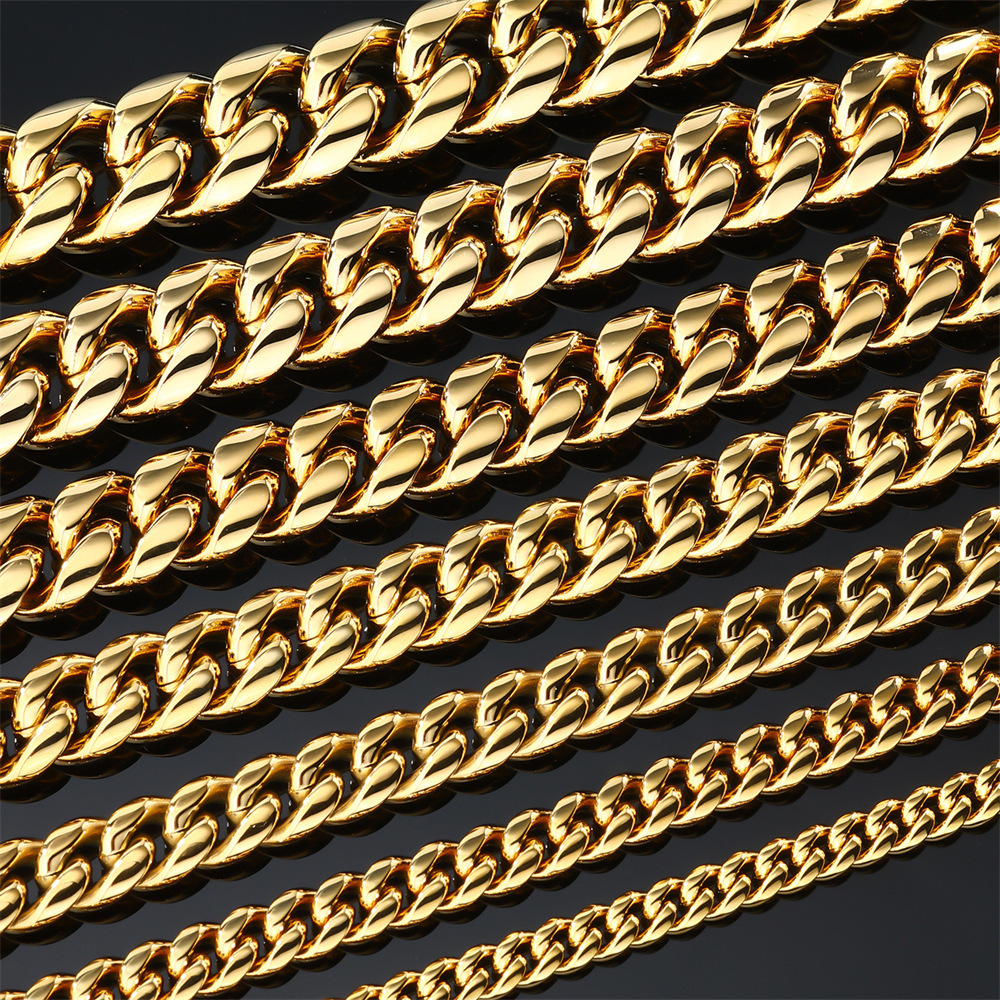 Fashionable Stainless Steel Men's Necklace Encrypted Dragon Head Buckle Bracelet Versatile Matching Accessories Geometric Pattern