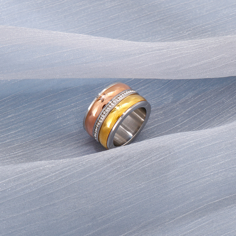 PVD Coated 18K Gold Plated Geometric Stainless Steel Fashion Waterproof Non Tarnish Rings