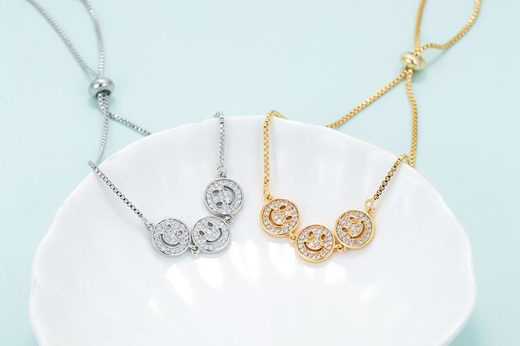 Wholesale Jewelry Smile Face Copper Inlaid Zircon Bracelet Nihaojewelry