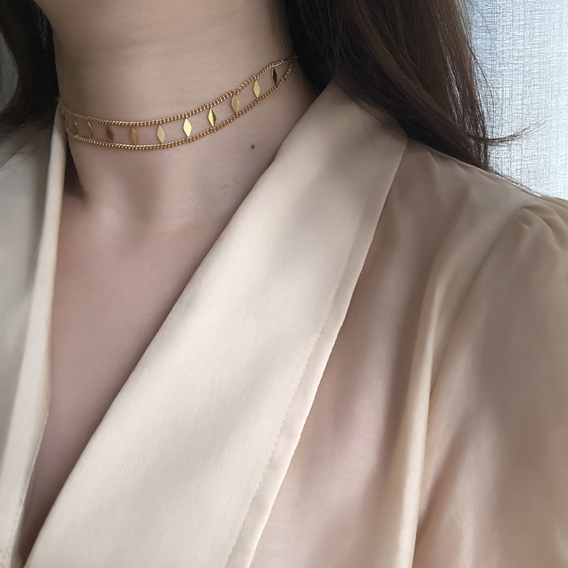 PVD Coated Real Gold Plated 18K Gold 304 Stainless Steel Fashion Waterproof Non Tarnish 304 Stainless Steel Necklace
