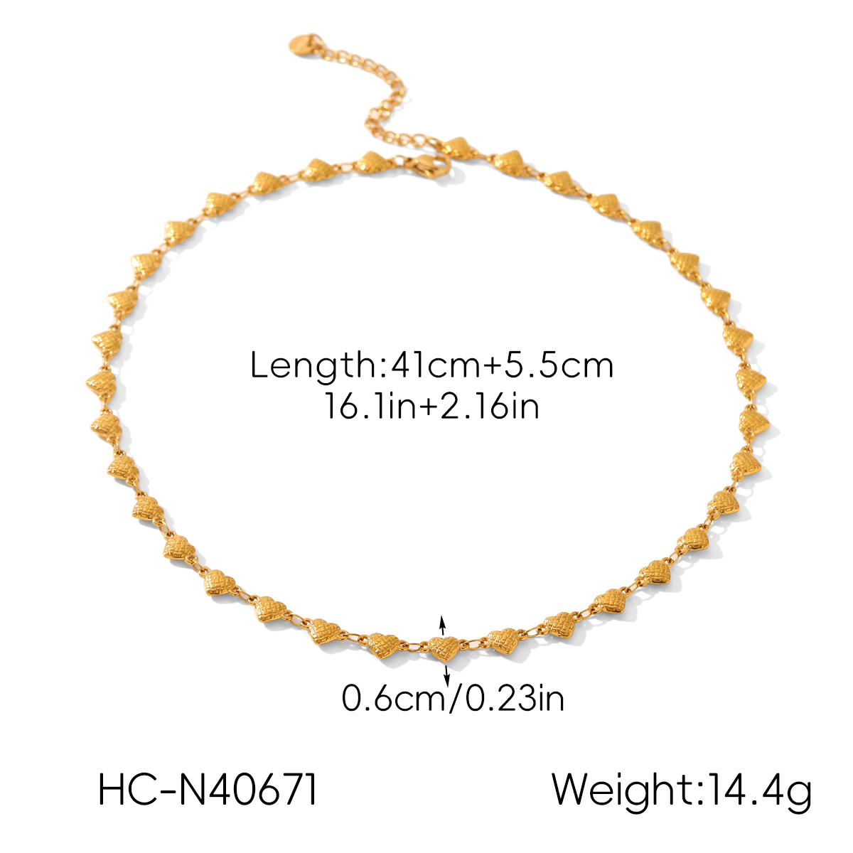 INS Style Stainless Steel Heart Necklace Non-Fading 18K Gold Shell Collarbone Chain Titanium Steel Jewelry  Accessories