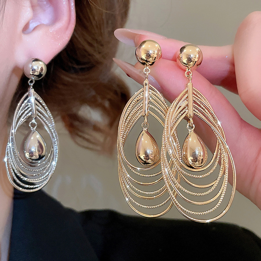 Copper Geometric Electroplating Imitation Gold  Simple Style Classic Style Drop Earrings