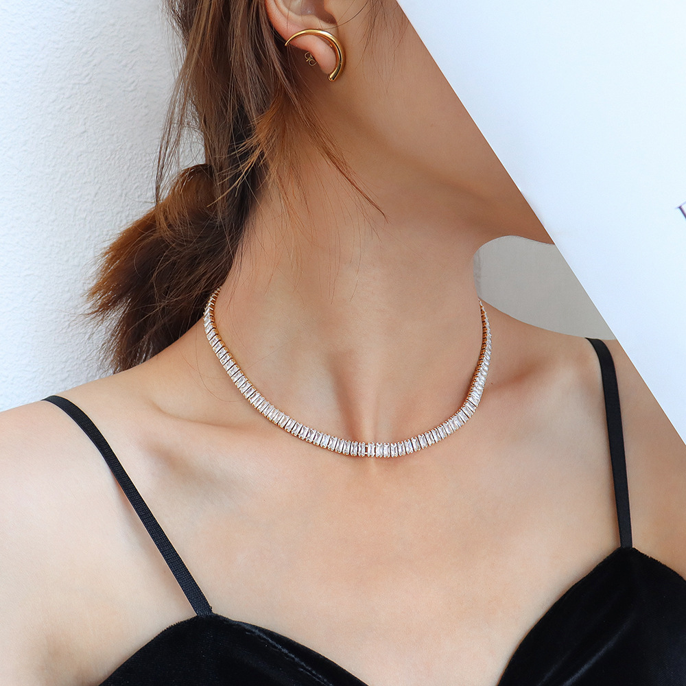 PVD Coated Real Gold Plated 18K Gold Printing 304 Stainless Steel Fashion Waterproof Non Tarnish 304 Stainless Steel Necklace