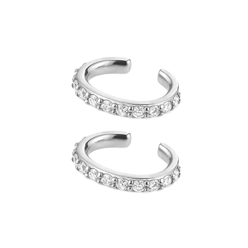 Simple Women's Zircon Earrings Clip-on Jewelry Accessories