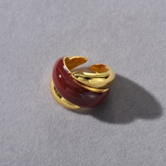 Gold One Size 7 Adjustable Ring