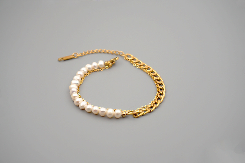 Titanium Steel Pearl Bracelet For Women Simple Summer Friend Bracelet Anklet Jewelry Accessories