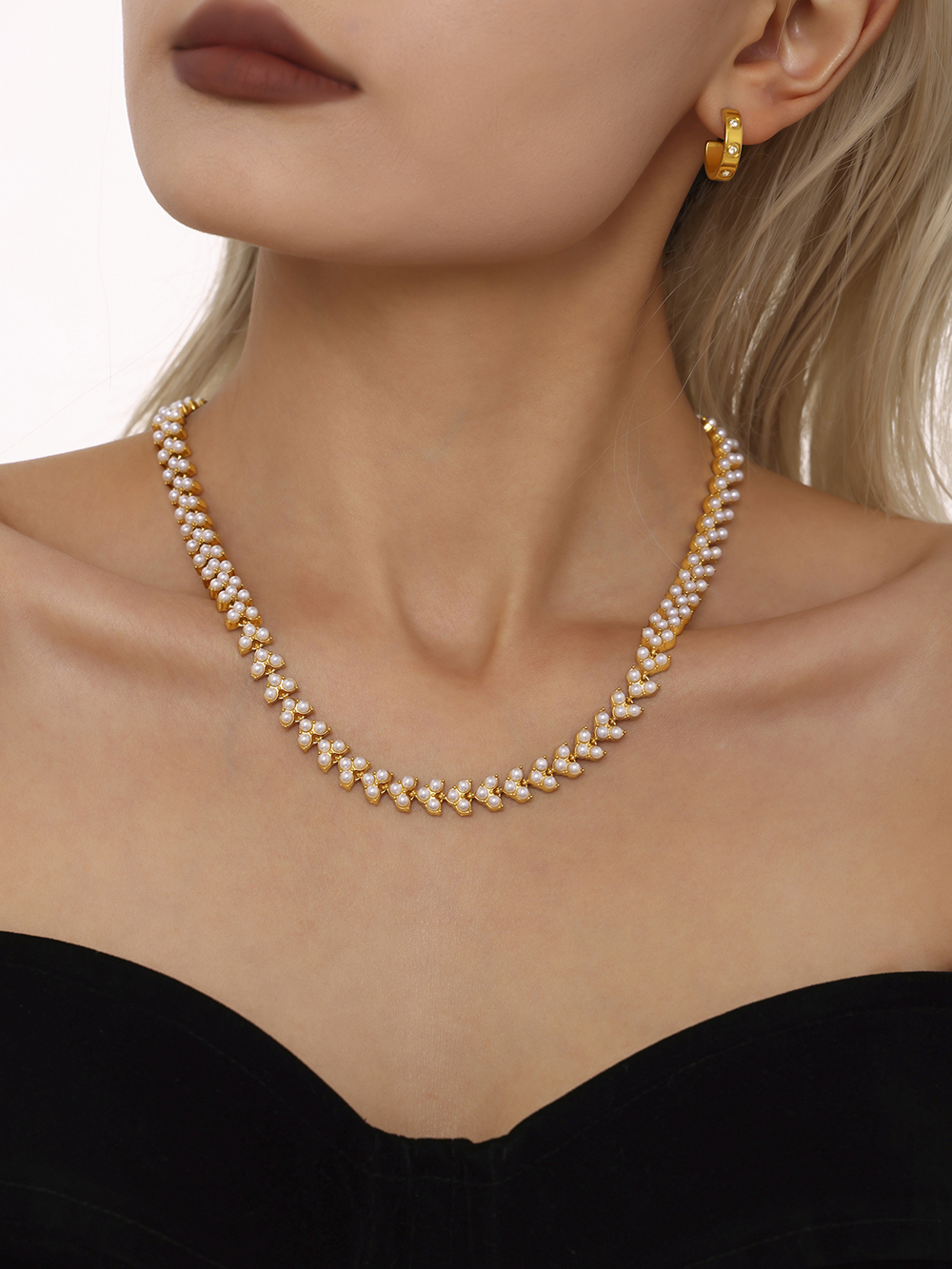 PVD Coated Real Gold Plated 18K Gold Geometric 304 Stainless Steel Vintage Style Classic Style Waterproof Non Tarnish 304 Stainless Steel Necklace