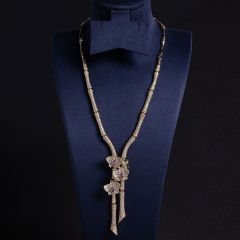 Gold Bottom Purple Two-piece Set