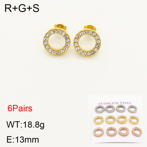 INS New  Fashion Titanium Steel Stud Earrings Round Design 18K Gold Stainless Steel Love Element Earrings Niche Design High Earrings Suitable For Women's Earrings