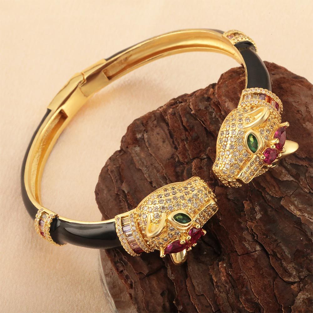 Wholesale Jewelry Vintage Style Classic Style Jaguar Copper Plating Bangle