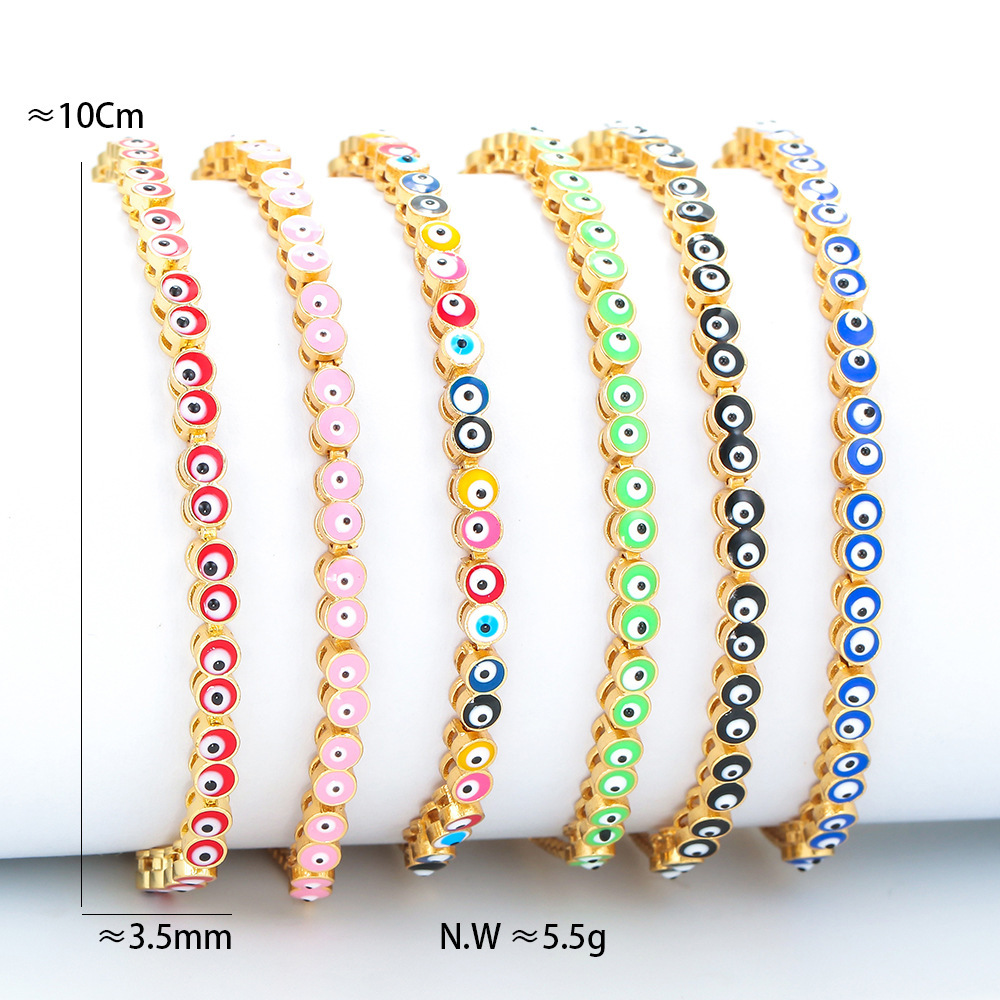 Copper Geometric Zircon Copper Bracelets