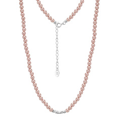 Silver Pink Shell Beads Approximate Weight: 9.7g