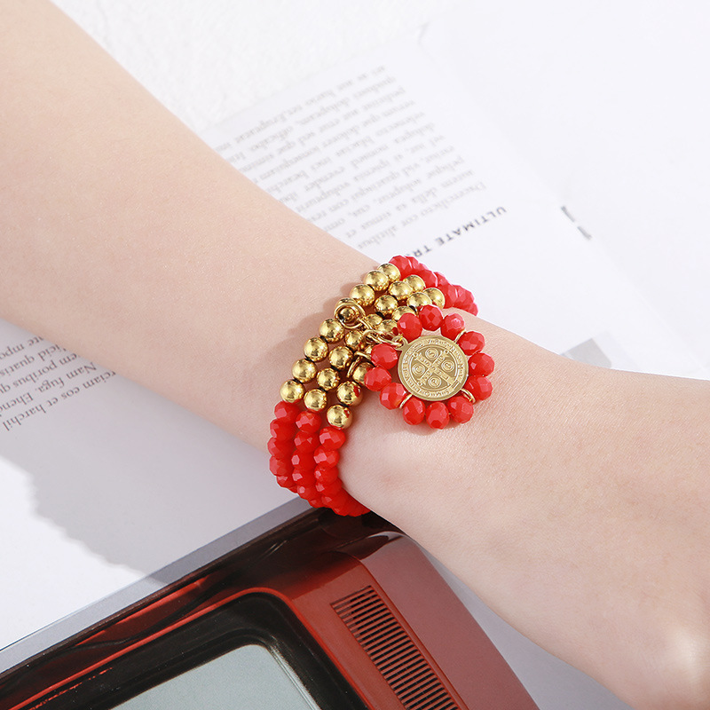 PVD Coated 18K Gold Plated Geometric Titanium Steel Fashion Waterproof Non Tarnish 304 Stainless Steel Bracelets