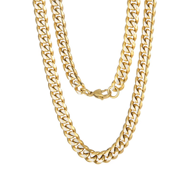 304 Stainless Steel Solid Color PVD Coated 18K Real Gold Plated Fashion Waterproof Non Tarnish Plating Colorful Gold Black Bracelets Necklace