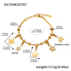 E675-Gold DIY Multi-Accessories Bracelet 15 4cm