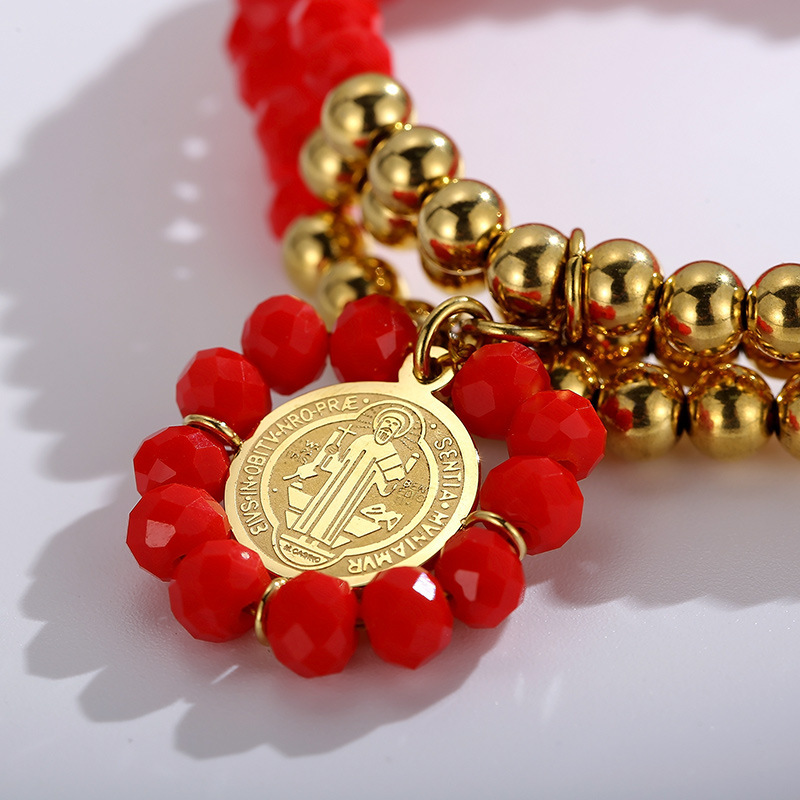 PVD Coated 18K Gold Plated Geometric Titanium Steel Fashion Waterproof Non Tarnish 304 Stainless Steel Bracelets