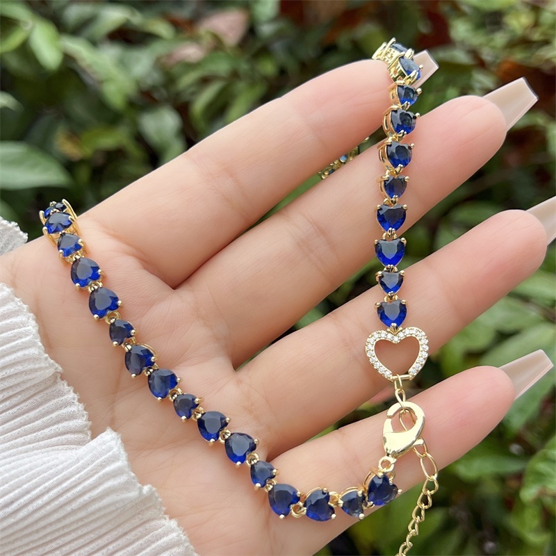 18K Gold Plated Multi-style Heart Zircon Necklace Classic Simple Daily Wear Gift Copper Pendant Lobster Clasp
