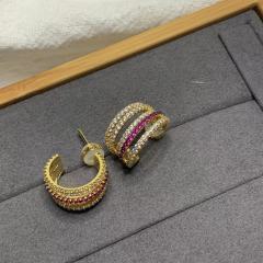 Red Diamond Ear Studs