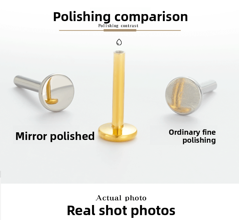 Titanium Alloy Zirconia Women's European Style Fan-shaped Lip Nose Stud Jewelry Accessories Fashion Unisex Lip Decoration