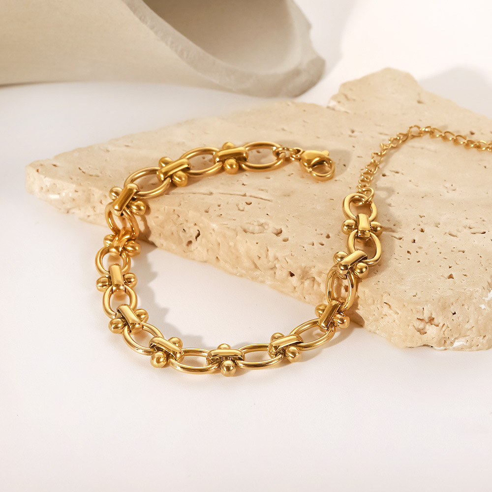 Fashion Solid Color 304 Stainless Steel Bracelets In Bulk