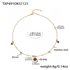 TXP491- Gold Necklace 40+5cm