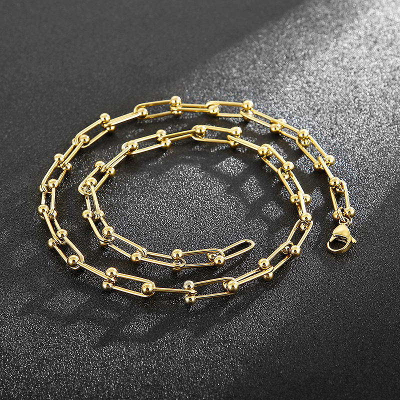 Fashion Geometric Titanium Steel Necklace Plating Stainless Steel Necklaces