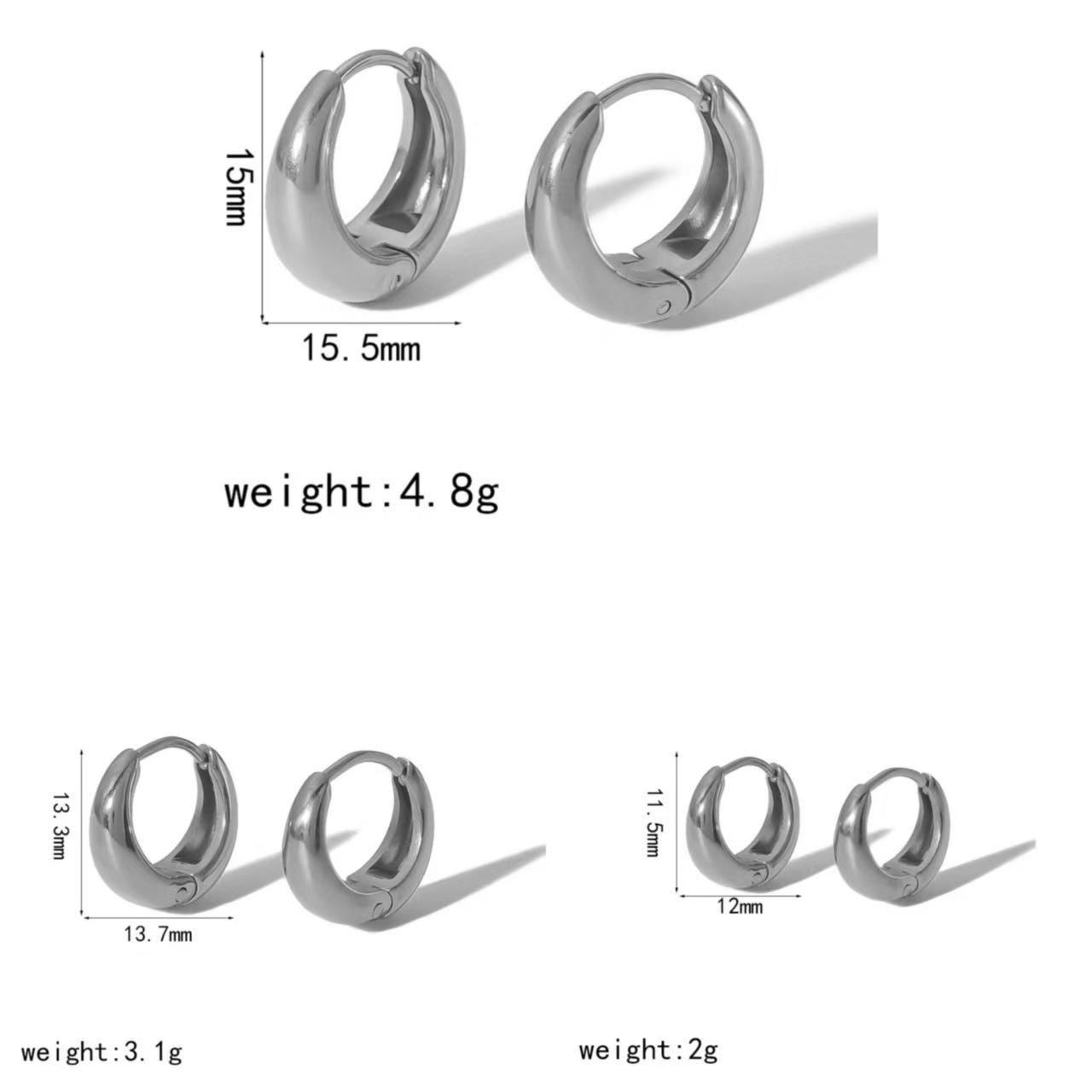 Fashionable Minimalist Earrings Personality Design Luxury Style Geometric Pattern Copper Material Women's Jewelry Accessories