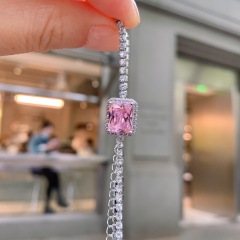 Pink Diamond Bracelet [16cm 5cm Extension Chain]]