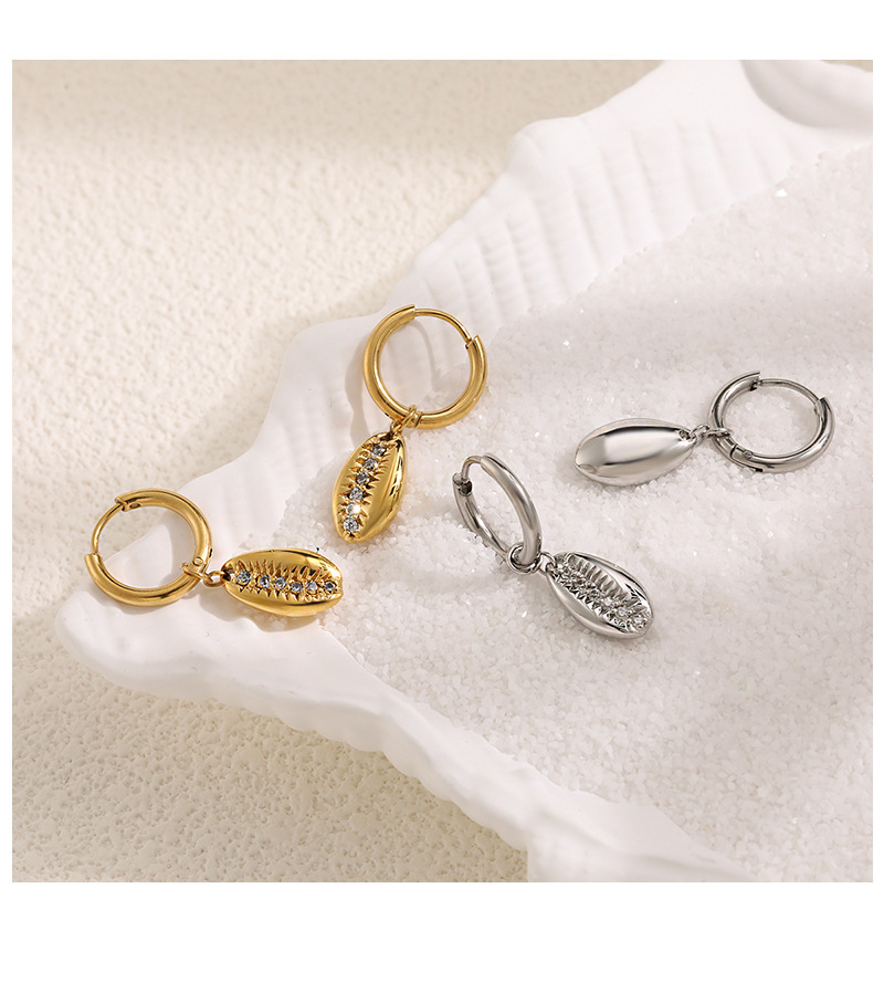 Minimalist Design 304 Stainless Steel Twelve Colors Four-Pointed Star Vacuum Electroplated 18K Real Gold Rhinestone Simple High-End Accessories Hand Jewelry