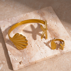 Bracelet - Gold Shell (Set of Two)