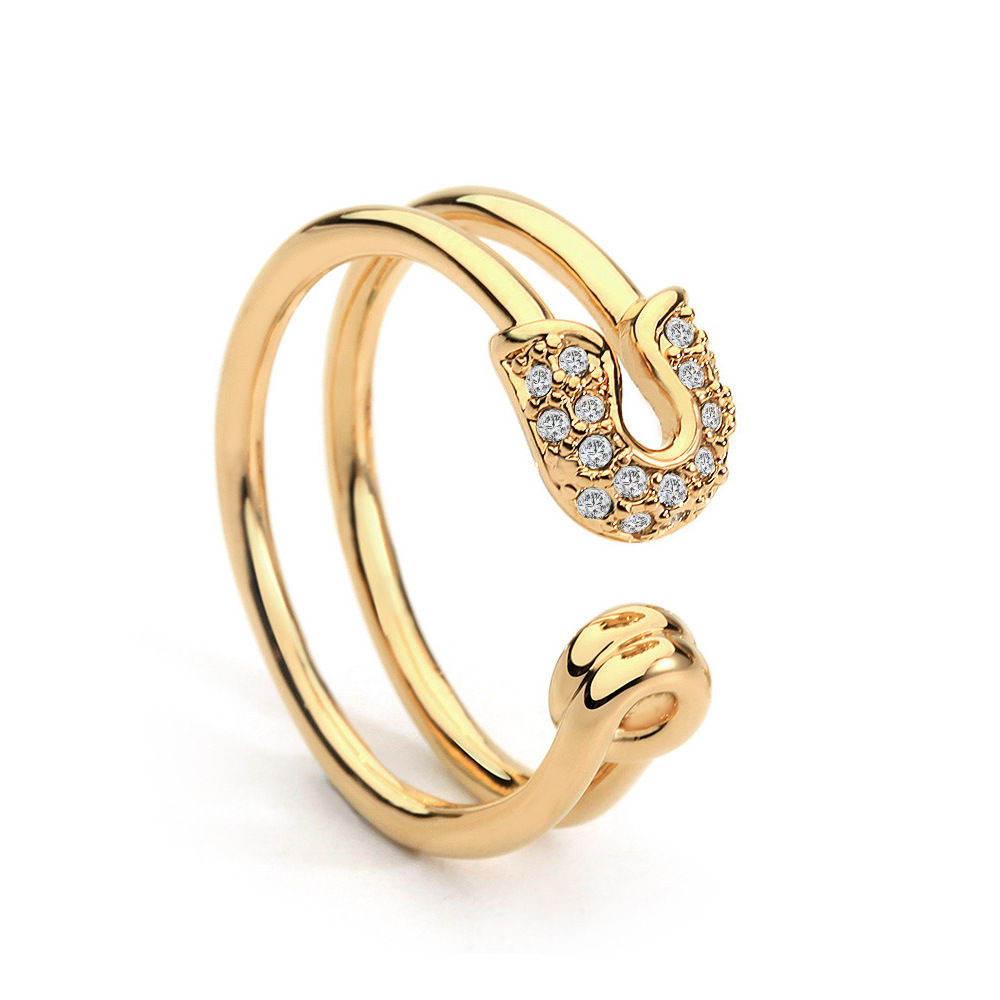 Diamond Ring Open Wedding Geometric Pinch Ring Women's Accessories Geometric
