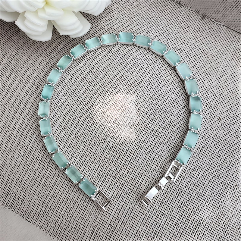Classic Elegant Style Colorful Zircon Bracelet Fashion High-end Copper Plated 18K Gold Versatile Daily Wear Flower Vacuum Plating (Furnace)