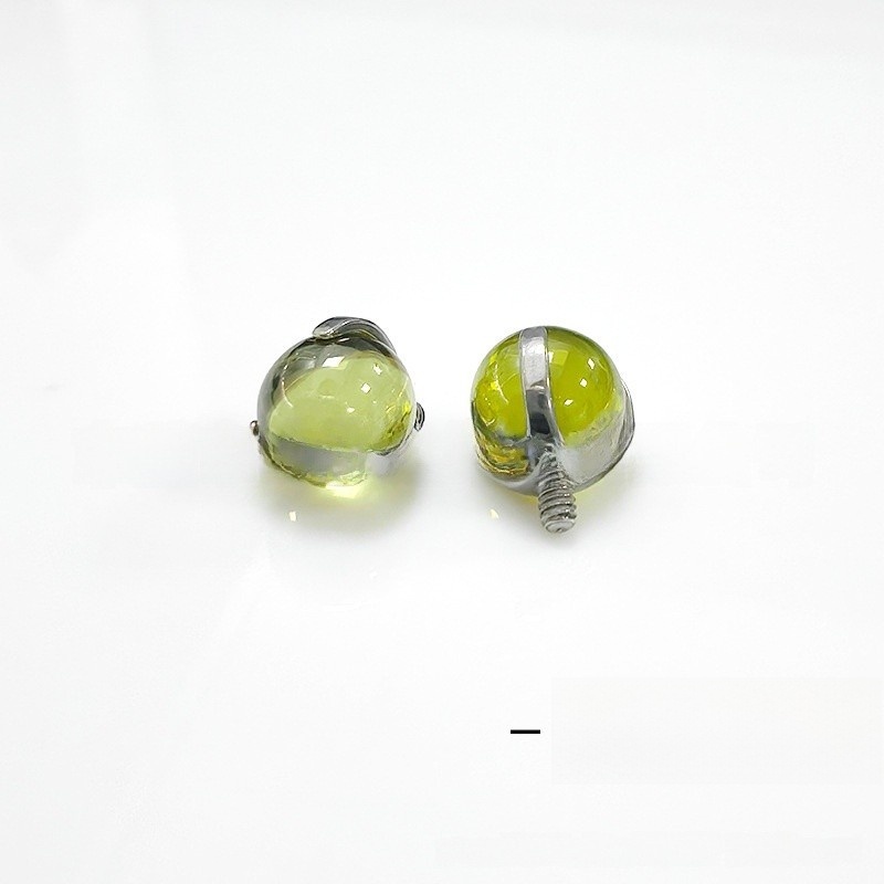 F136 Titanium Three Claw Embryo Ball Zirconia Round Bead Tongue And Lip Studs Piercing Accessories Earrings Titanium Alloy