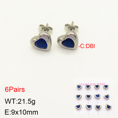 INS New  Fashion Titanium Steel Love Heart Stud Earrings Women's 18K Gold Stainless Steel Love Element Earrings Niche Design High Earrings