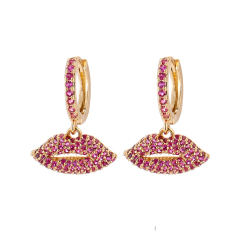 Gold Red Zirconium-(Ring with Drill)