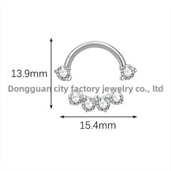 Nose Ring 33#Titanium Natural Color