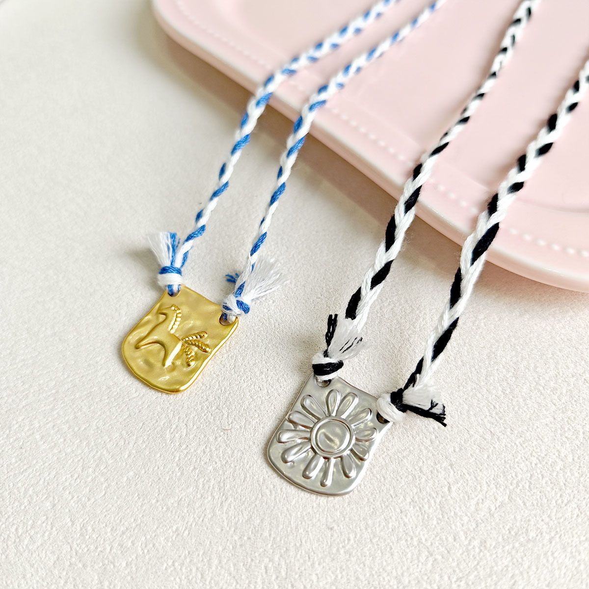 Retro Natural Crystal Stone Beaded Woven Rope Necklace Ethnic Fashion Lightweight Luxury Sweater Chain Accessory Women's Jewelry
