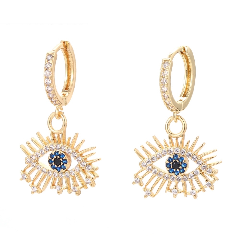 Fashion Lucky Eye Copper Earrings