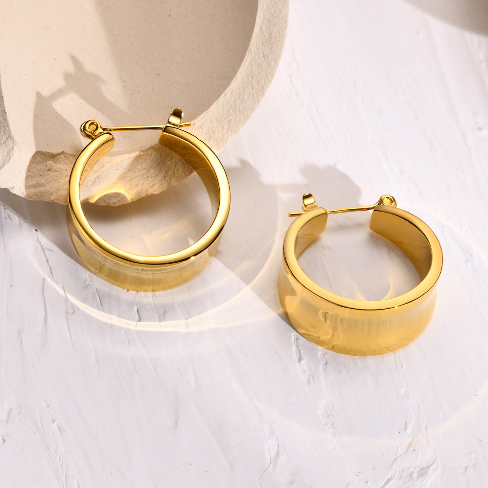 1 Pair Fashion Geometric Plating 201 Stainless Steel Stainless Steel Earrings