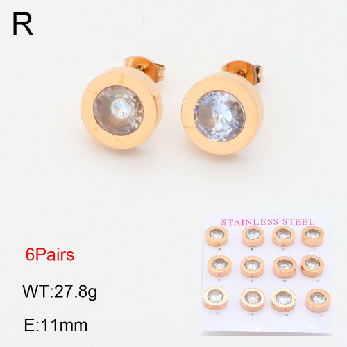 INS New  Fashion Titanium Steel Round Studs Women's 18K Gold Stainless Steel Lovely Element Earrings Earrings Niche Design High Earrings