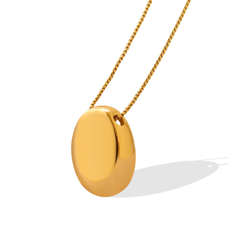 PVD Coated Real Gold Plated 18K Gold Geometric 304 Stainless Steel Fashion Waterproof Non Tarnish 304 Stainless Steel Pendant Necklace