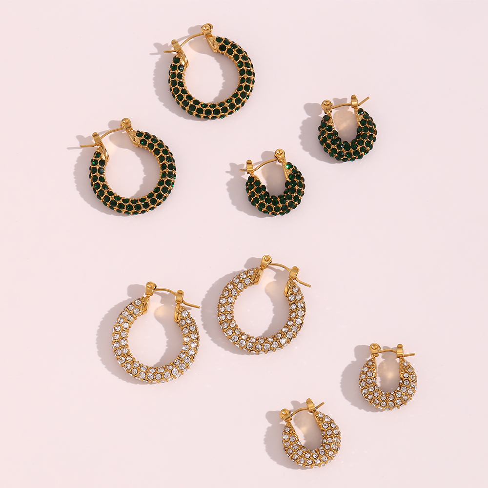 PVD Coated Real Gold Plated 18K Gold Geometric 304 Stainless Steel Fashion Waterproof Non Tarnish Earrings