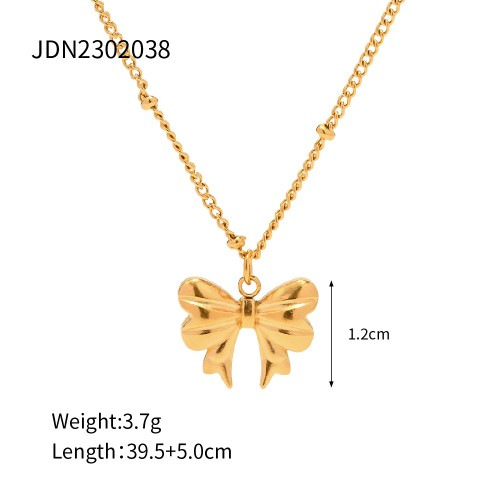 PVD Coated Real Gold Plated Butterfly 304 Stainless Steel Simple Style Classic Style Waterproof Non Tarnish Rings Earrings Necklace