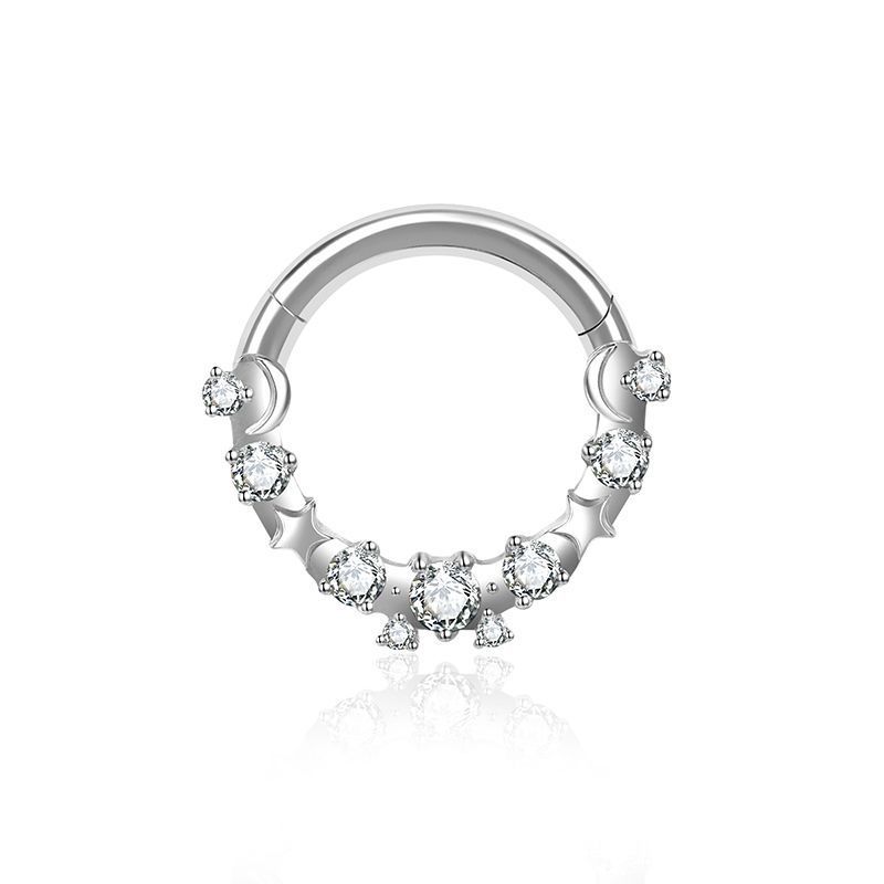 Trendy F136 Titanium Alloy Earrings Women's Fashionable Body Piercing Lip Rings  Style Jewelry Accessories