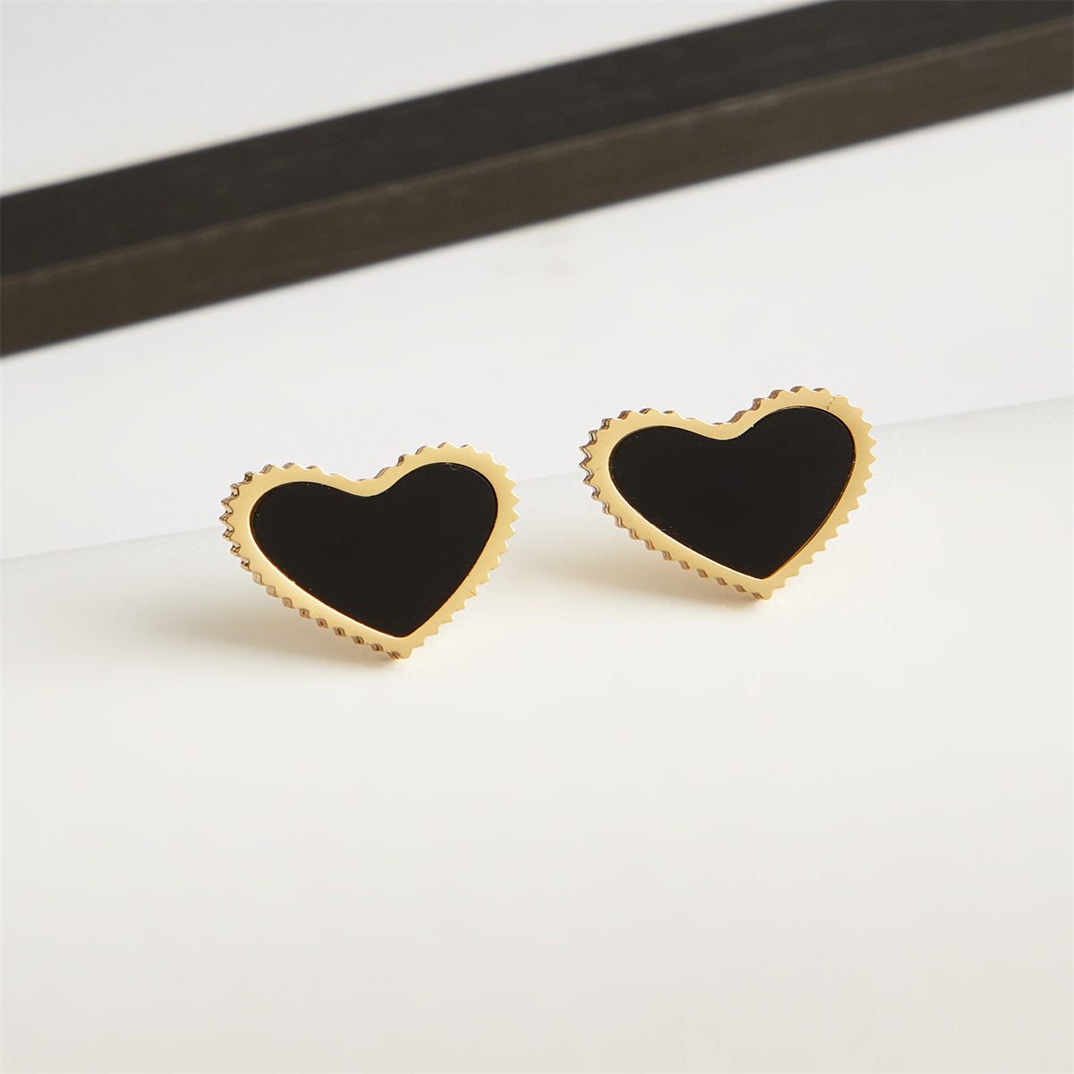 302 Stainless Steel Heart Shape Electroplating Golden Plated Casual Elegant Cable Chain Jewelry Set