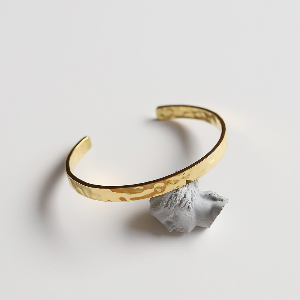 PVD Coated Real Gold Plated 18K Gold Geometric 304 Stainless Steel Fashion Waterproof Non Tarnish Bangle