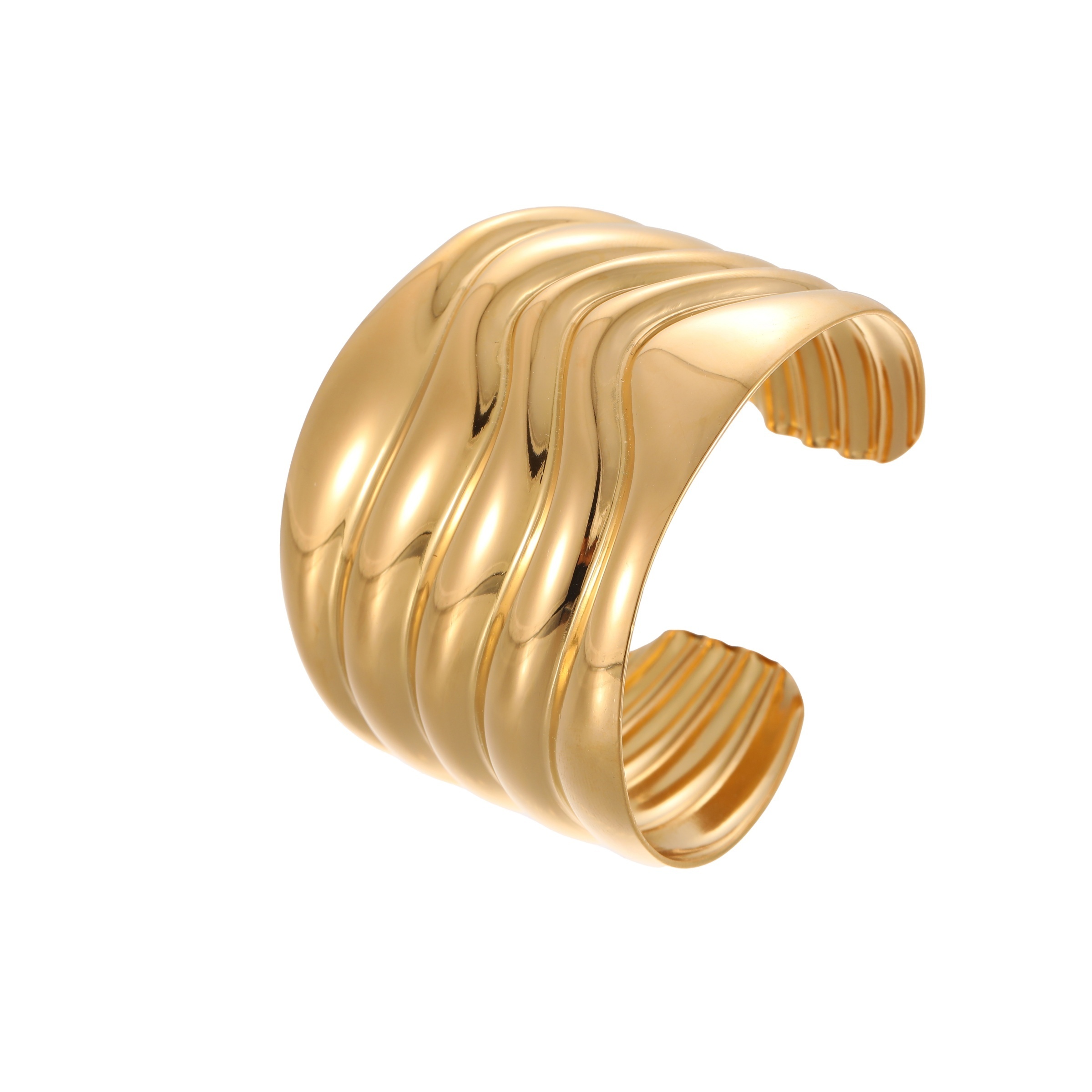 INS Fashion Exaggerated Wide Stainless Steel Bracelet Niche High-end Open Bracelet Titanium Steel Jewelry