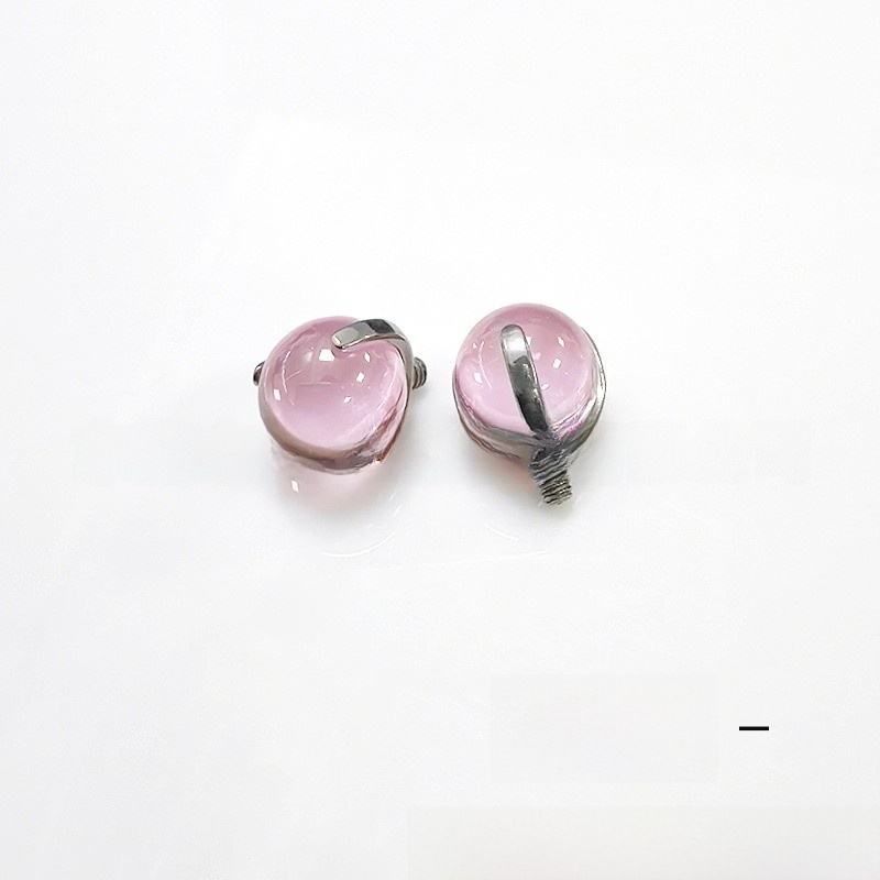 F136 Titanium Three Claw Embryo Ball Zirconia Round Bead Tongue And Lip Studs Piercing Accessories Earrings Titanium Alloy