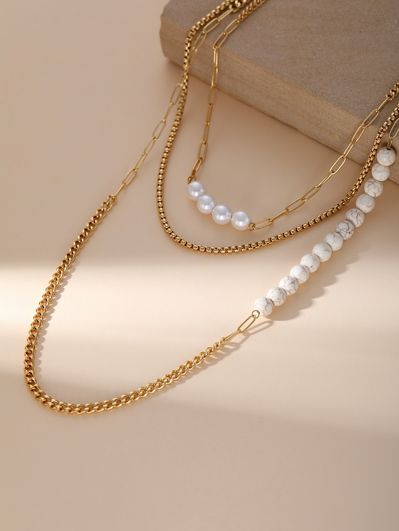 Imitation Pearl Necklace Women's Accessible Luxury Niche Elegant Double-Layered Clavicle Chain  New Original Design Accessories